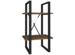 Syfax™ Libreria 2 Ripiani Rovere Marrone 40X30X70 Cm Legno Multistrato
