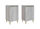 Syfax™ Comodini 2 Pz Grigio Sonoma 40X35X70 Cm In Legno Multistrato