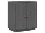 Syfax™ Credenza Grigia 65,5X40X75 Cm In Legno Massello Di Pino