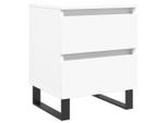 Syfax™ Comodino Bianco 40X35X50 Cm In Legno Multistrato