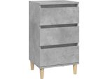 Syfax™ Comodino Grigio Cemento 40X35X70 Cm In Legno Multistrato