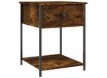Syfax™ Comodino Rovere Fumo 44X45X58 Cm In Legno Multistrato