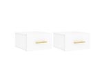 Syfax™ Comodini A Muro 2 Pz Bianchi 35X35X20 Cm