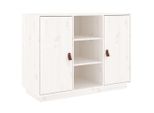 Syfax™ Credenza Bianca 100X40X75 Cm In Legno Massello Di Pino