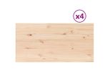 Syfax™ Piani Tavolo 4 Pz 100X50X2,5Cm Rettangolare Legno Massello Pino