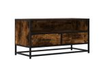 Syfax™ Mobile Tv Rovere Fumo 80X34,5X40 Cm Legno Multistrato E Metallo