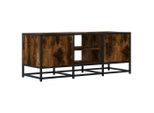 Syfax™ Mobile Tv Rovere Fumo 100X35X41 Cm Legno Multistrato E Metallo