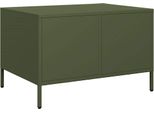 Syfax™ Tavolino Verde Oliva 68,5X50X43,5 Cm Acciaio Laminato A Freddo
