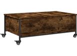 Syfax™ Tavolino Con Ruote Rovere Fumo 91X55X34 Cm In Legno Multistrato