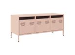 Syfax™ Mobile Tv Rosa 101,5X39X43,5 Cm In Acciaio Laminato A Freddo