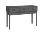 Syfax™ Tavolo Consolle Grigio 114X40X75 Cm In Legno Massello Di Pino