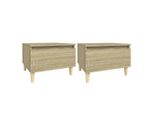 Syfax™ Tavolini 2Pz Rovere Sonoma 50X46X35 Cm In Legno Multistrato