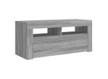Syfax™ Mobile Porta Tv Con Luci Led Grigio Sonoma 90X35X40 Cm