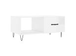 Syfax™ Tavolino Da Salotto Bianco Lucido 90X50X40 Cm Legno Multistrato