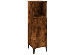Syfax™ Armadietto Bagno Rovere Fumo 30X30X100 Cm In Legno Multistrato