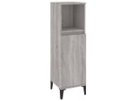 Syfax™ Armadietto Bagno Grigio Sonoma 30X30X100Cm In Legno Multistrato