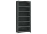 Syfax™ Libreria Grigia 80X35X183 Cm In Legno Massello Di Pino
