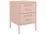 Syfax™ Comodino Rosa 36X39X50,5 Cm In Acciaio