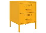 Syfax™ Comodino Giallo Senape 36X39X50,5 Cm In Acciaio