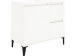Syfax™ Armadietto Da Bagno Bianco 65X33X60 Cm In Legno Multistrato