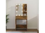 Syfax™ Toeletta Con Led Rovere Fumo 60X40X140 Cm