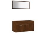 Syfax™ Set Mobili Da Bagno 2 Pz Rovere Marrone In Legno Multistrato