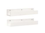 Syfax™ Mensole Da Parete 2 Pz Bianco 50X12X9Cm Legno Massello Di Pino