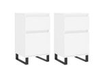 Syfax™ Credenze 2 Pz Bianche 40X35X70 Cm In Legno Multistrato