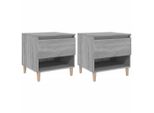 Syfax™ Comodini 2 Pz Grigio Sonoma 50X46X50 Cm In Legno Multistrato