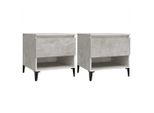 Syfax™ Tavolini 2Pz Grigio Cemento 50X46X50 Cm In Legno Multistrato