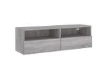 Syfax™ Mobile Tv A Parete Grigio Sonoma 100X30X30 Cm Legno Multistrato