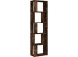 Syfax™ Libreria Rovere Fumo 45X24X160 Cm In Legno Multistrato