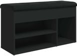 Syfax™ Panca Porta Scarpe Nera 82X32X45,5 Cm In Legno Multistrato