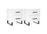 Syfax™ Comodini 2 Pz Bianchi 40X35X47,5 Cm In Legno Multistrato