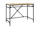 Syfax™ Scrivania Rovere Sonoma 100X50X75 Cm Legno Multistrato E Ferro