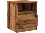 Syfax™ Comodino Legno Antico 40X40X50 Cm In Legno Multistrato
