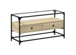 Syfax™ Mobile Tv Piano Vetro Rovere Sonoma 98X35X51 Legno Multistrato