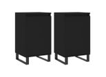 Syfax™ Credenze 2 Pz Nere 40X35X70 Cm In Legno Multistrato