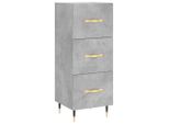 Syfax™ Credenza Grigio Cemento 34,5X34X90 Cm In Legno Multistrato