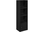 Syfax™ Libreria Rovere Nero 31X24X102 Cm In Legno Multistrato