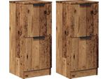 Syfax™ Credenze 2 Pz Legno Antico 30X30X70 Cm In Legno Multistrato