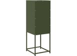 Syfax™ Credenza Verde Oliva 36X39X107 Cm In Acciaio Laminato A Freddo
