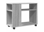 Syfax™ Tavolino Con Ruote Grigio Sonoma 70X35X60 Cm In Truciolato