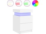 Syfax™ Comodino Con Luci Led Bianco 35X39X55 Cm