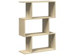 Syfax™ Libreria Divisorio 3 Ripiani Sonoma 70X24X97 Cm In Truciolato