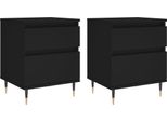 Syfax™ Comodini 2Pz Neri 40X35X50 Cm In Legno Multistrato