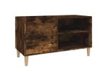 Syfax™ Mobile Porta Dischi Rovere Fumo 84,5X38X48 Cm Legno Multistrato