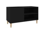Syfax™ Mobile Porta Dischi Nero 84,5X38X48 Cm In Legno Multistrato