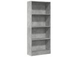 Syfax™ Libreria Grigio Cemento 60X24X143 Cm In Legno Multistrato