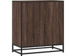 Syfax™ Credenza Rovere Marrone 68X35X76 Cm In Truciolato E Metallo